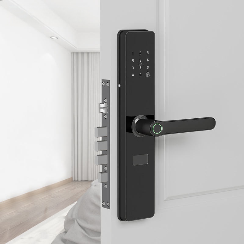 Fingerprint Access Control Door - 盗難防止スマートドアロック TTLock Bluetooth ワイヤレスデジタルキーパッドコード指紋ドアロックアルミ合金木製/アルミドア