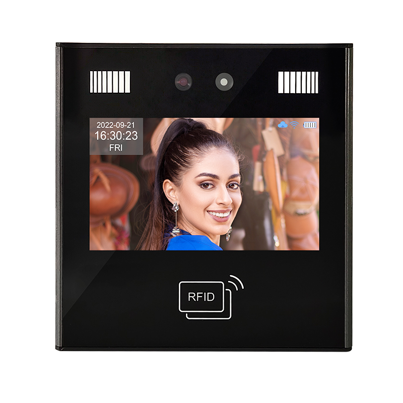 Biometric Time Attendance Machine - 4.3インチタッチスクリーン生体認証タイムレコーダー勤怠管理機APIオンラインクラウドソフトウェア顔認識バッテリー駆動