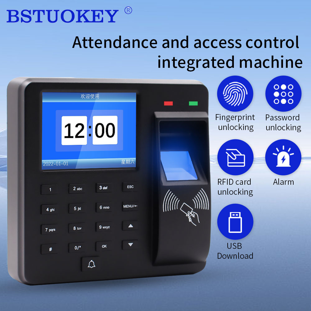 Biometric Time Attendance Machine - 生体認証勤怠システム USB 指紋リーダー タイムレコーダー 従業員管理機 電子デバイス