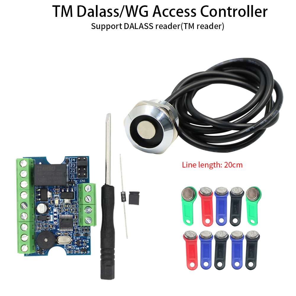 Access Control System Rfid Kit - アクセス制御ダラス TM1990 モジュールコントローラーキットタッチメモリウィーガンド RFID カードリーダーキットドアシステム管理者カード 1000