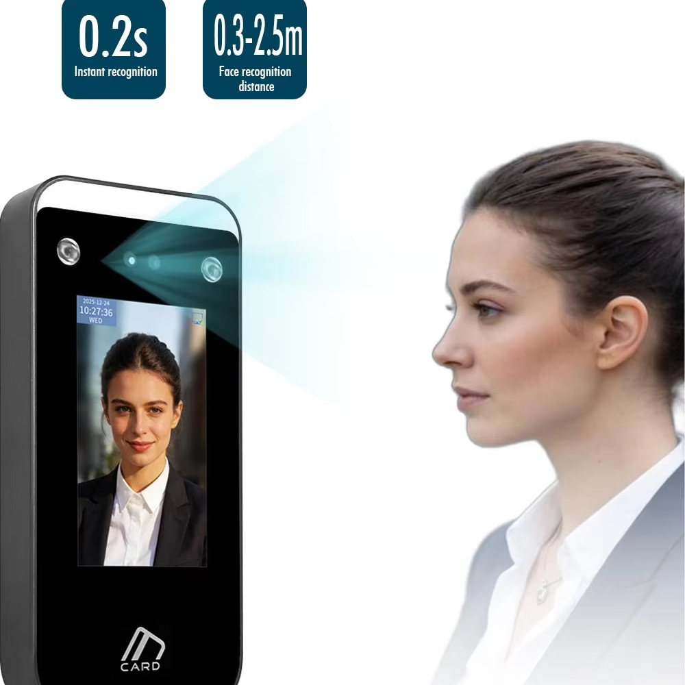 Face Recognition Access Control Terminal - TM-Ai36 4.3インチタッチスクリーンAI動的顔認識端末 0.2秒高速速度 出勤アクセス制御システム