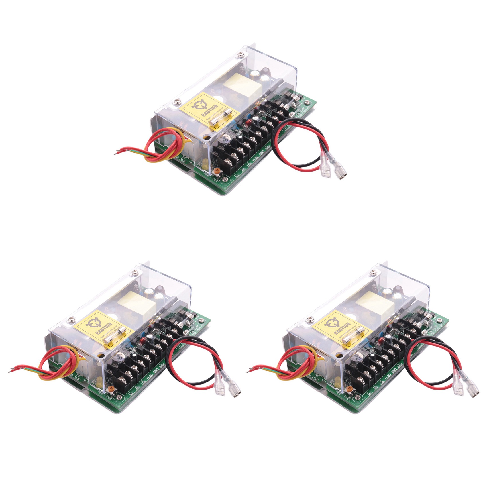 Access Control Power Supply 12V 5A - スタイリッシュなデザインの3X DC 12V 5A UPS機能付きドアアクセス制御用電源。アクセス制御システム、スイッチ、リモートロックに使用可能。AC 110V-240V対応。