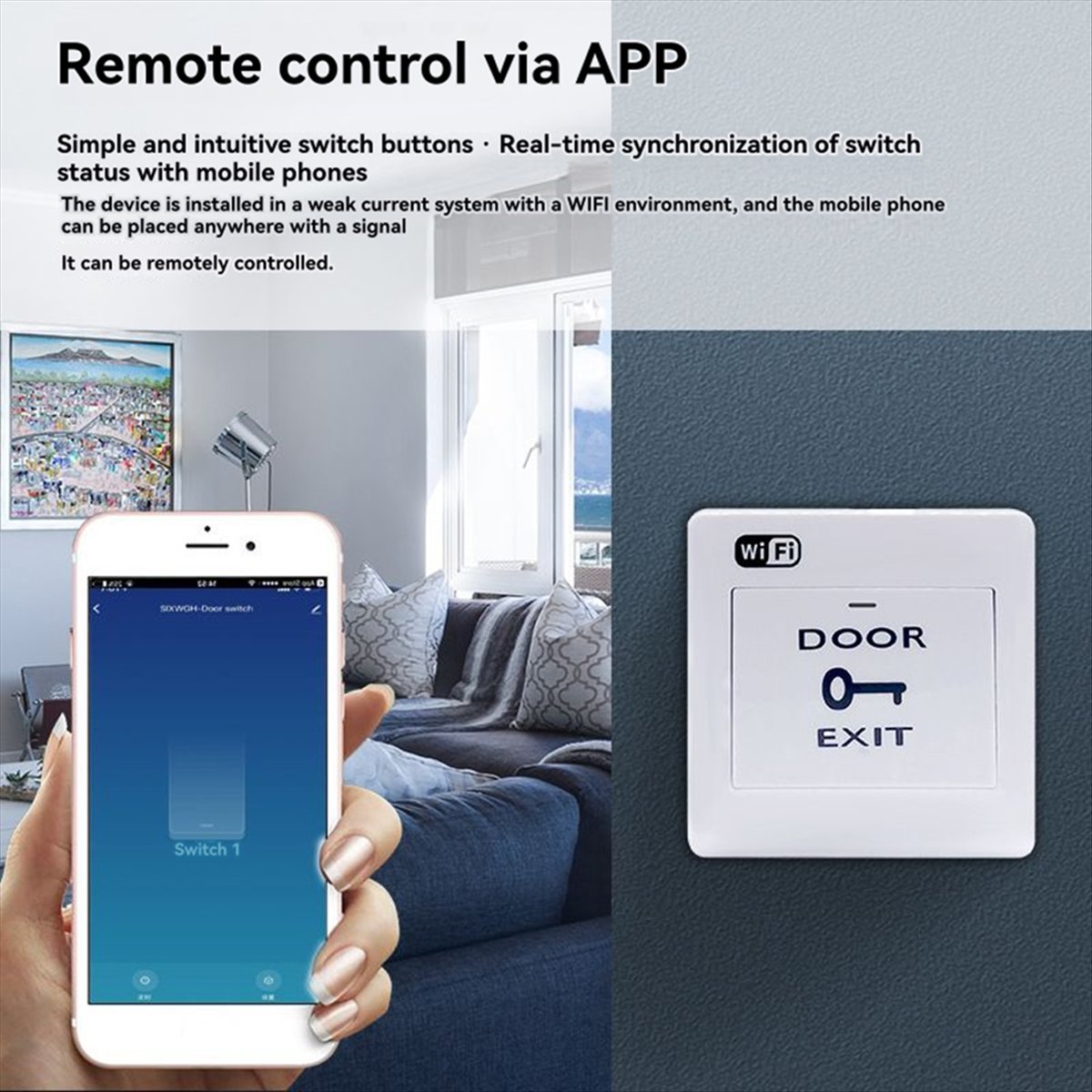Exit Button Push To Release - DT82 新しい Tuya スマートライフ WiFi ドア出口ボタン音声制御リモートドア開閉ワイヤレスリリースプッシュスイッチドアロック用