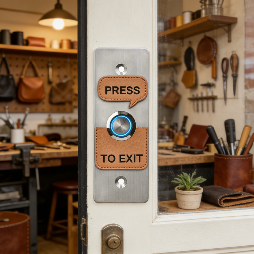 Exit Button Push To Release - バックライト付きアクセス制御出口ボタンプッシュスイッチ - 電子ゲートロックシステム用ドアリリース装置