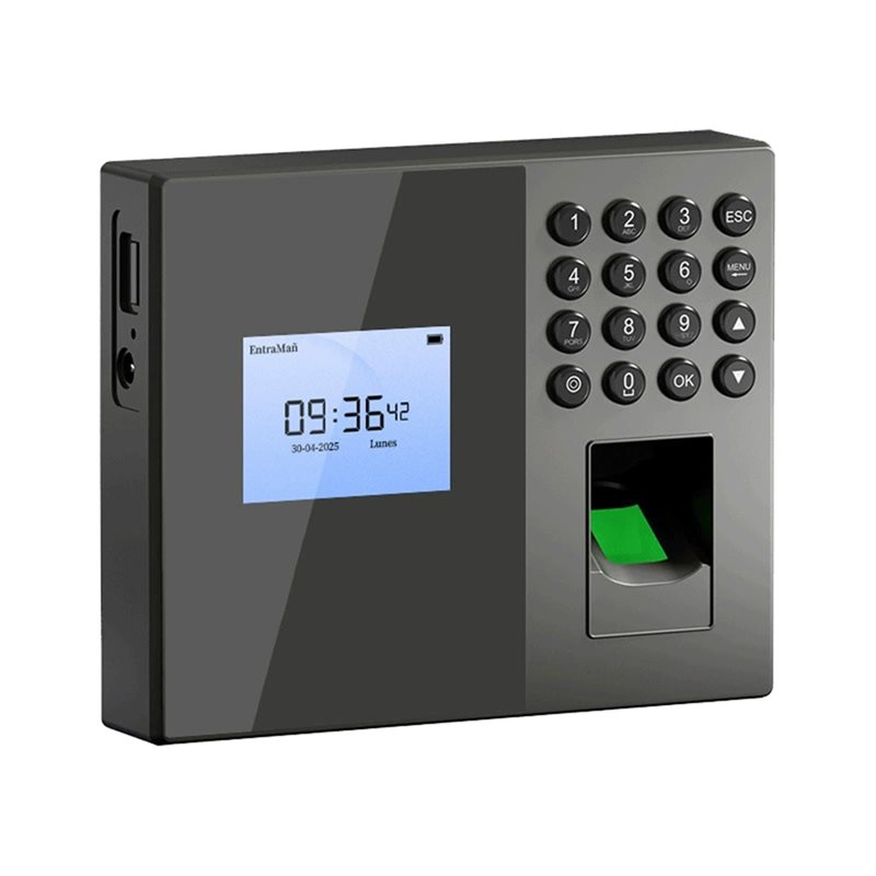 Biometric Time Attendance Machine - B03B：従業員用生体認証式タイムレコーダー。指紋、カード、パスワードによる勤怠管理システム。米国プラグ対応。