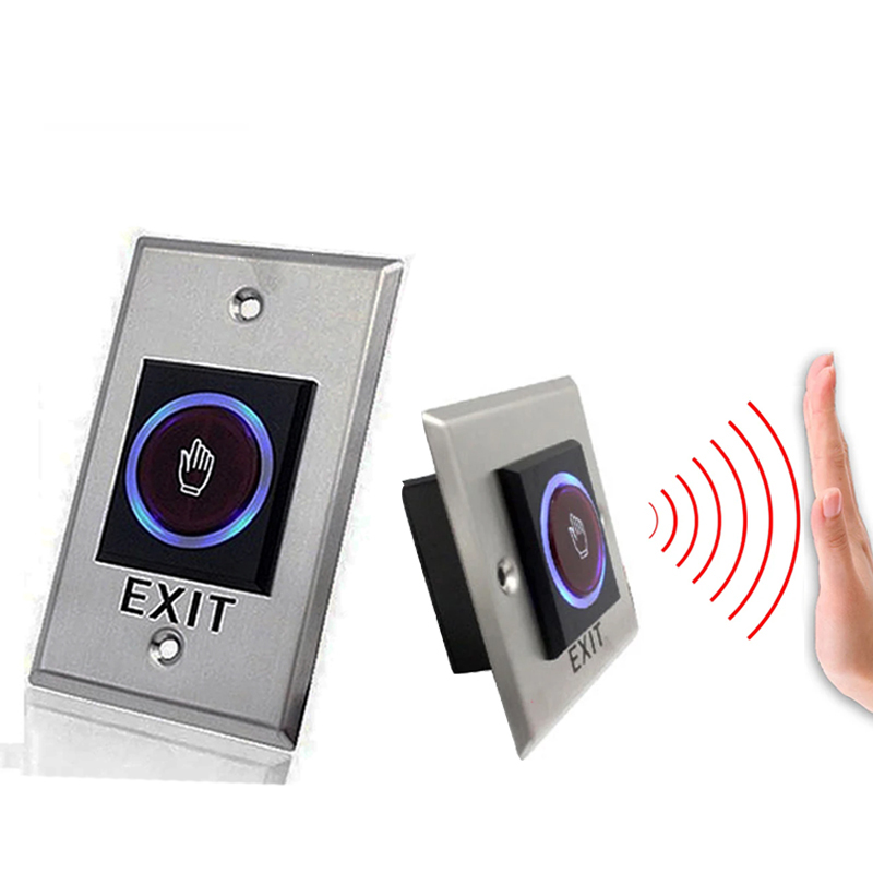 Exit Button Push To Release - アクセスボタン ドア出口プッシュ赤外線センサースイッチノータッチリリースゲートオープナードアアクセス制御システムエントリーオープン誘導