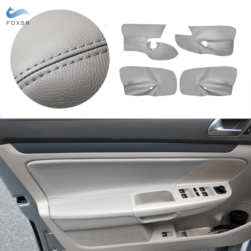 Access Control Board 4 Door - フォルクスワーゲン ゴルフ5 V MK5 ジェッタ 2005年～2010年式用、車用ドアアームレストパネル、マイクロファイバーレザー製カバー、4ドア車専用。