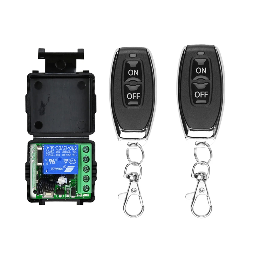 Turnstile Gate Access Control - RF 433Mhz ユニバーサルゲートリモートコントロールスイッチ 10A リレーレシーバーミニモジュールリモートコントロール DC