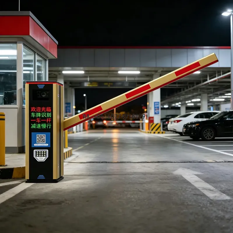 Gate Barrier Parking System - wmwmnu製、5MPのANPR/LPR（自動ナンバープレート認識）システムを搭載した駐車場ゲート。ブームアーム付き。OEM対応。