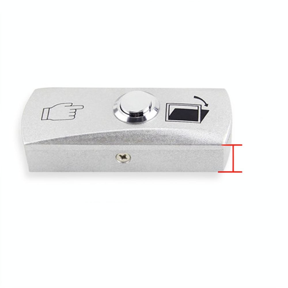 Exit Button Push To Release - 商業施設用アクセス制御機器向け、狭いスペースに設置可能な、ステンレス製の金属製プッシュボタン式表面実装型ドア出口スイッチ。
