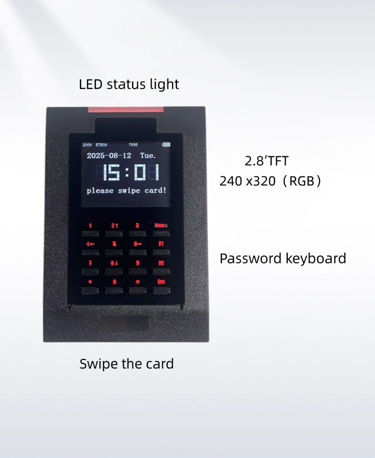 125KHz IDカードと13.56MHz ICカードをサポ - Biometric Time Attendance Machine のレビューと価格