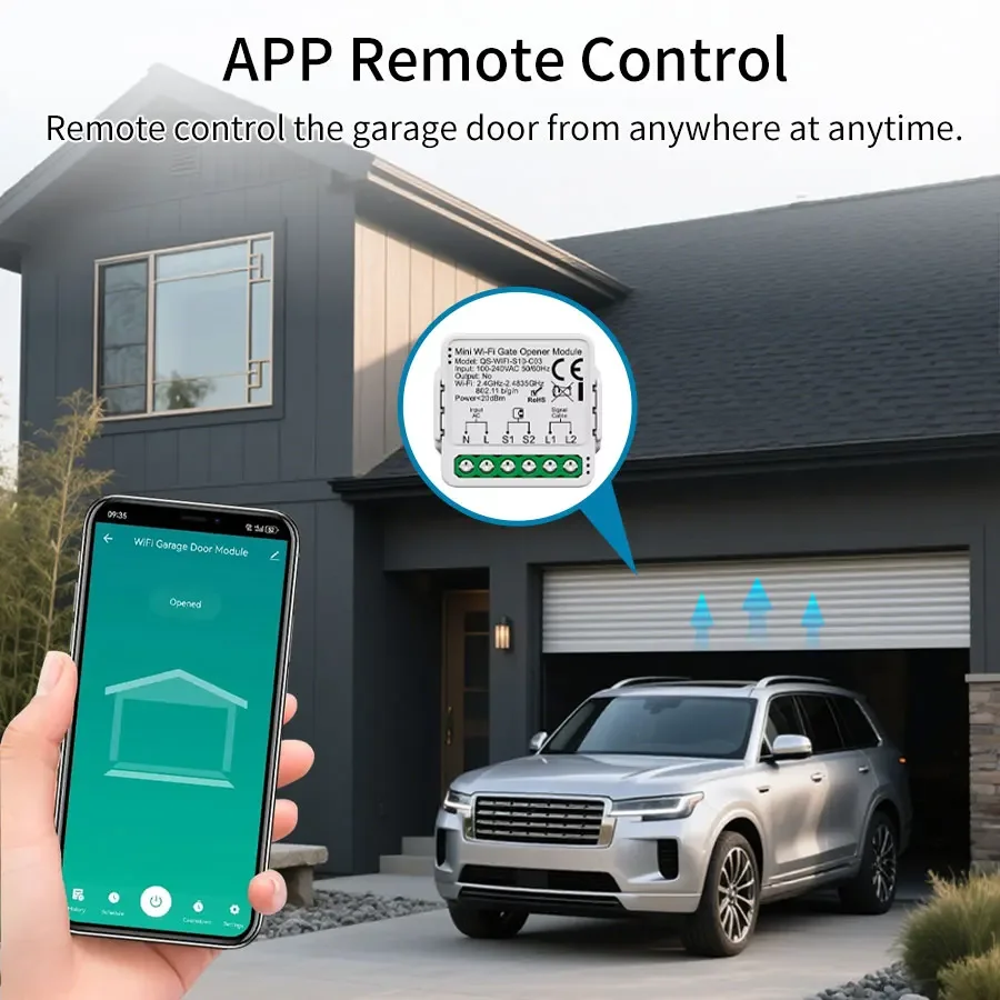 Tuya ZigBee Wi-Fi対応ガレージドアオープナー - Turnstile Gate Access Control のレビューと価格