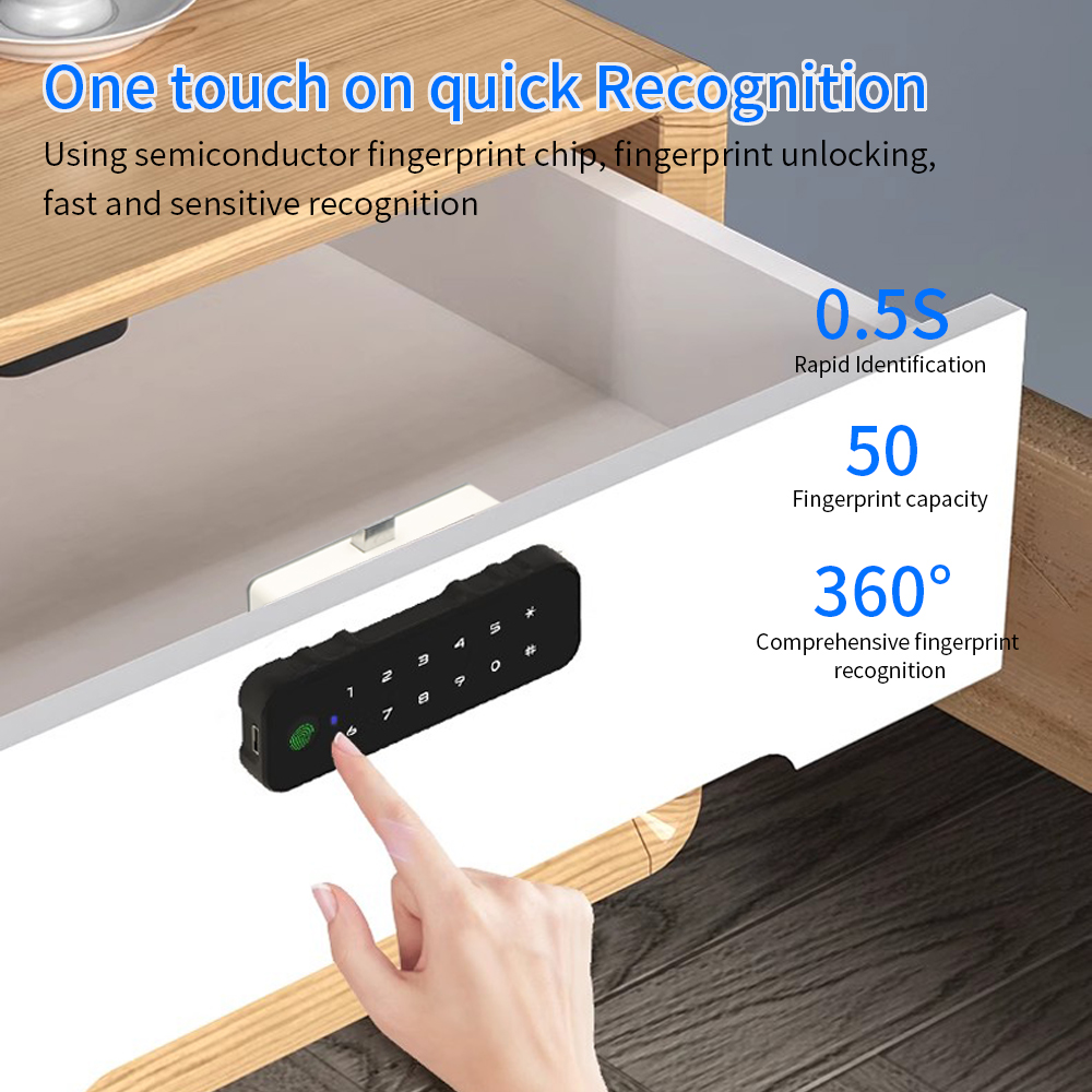 Tuya Bluetooth スマート木製キャビネット指紋ロ - Fingerprint Access Control Door のレビューと価格