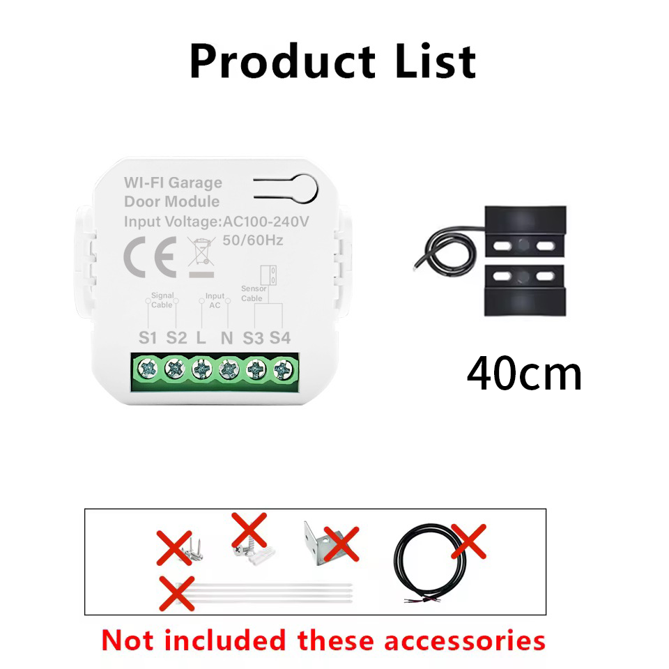 スマート Tuya WiFi ガレージドアスイッチ ドア開閉 - Turnstile Gate Access Control のレビューと価格