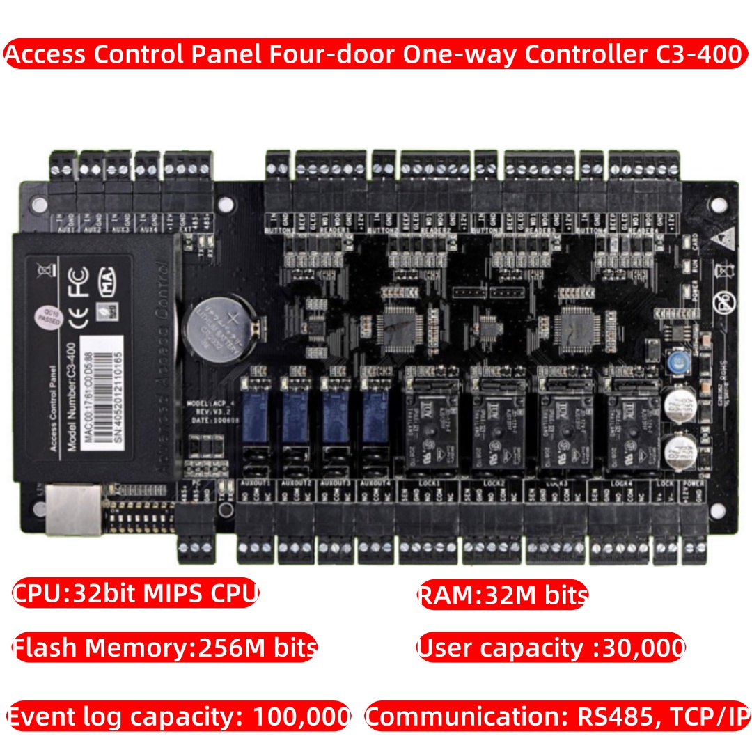 C3-400 4ドア ネットワークアクセス制御パネル TCP - Access Control Board 4 Door のレビューと価格