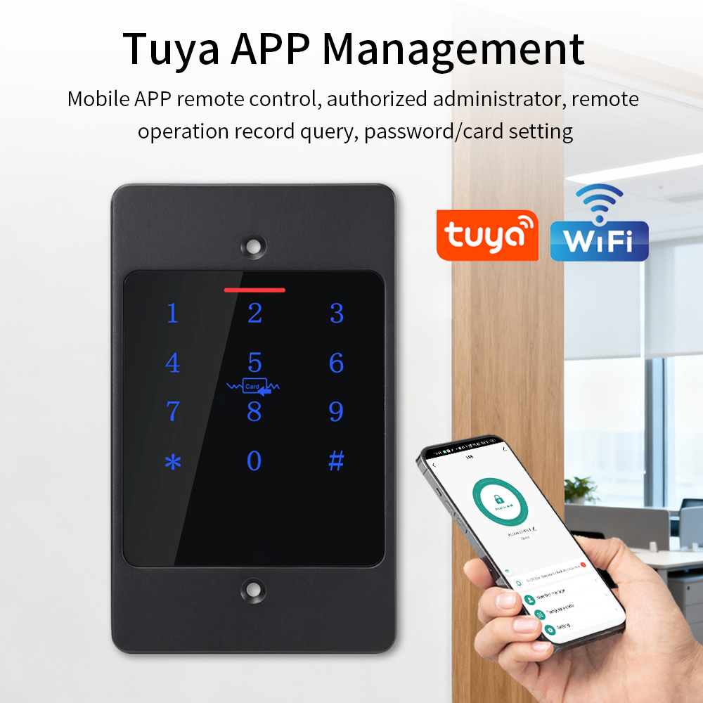 WiFi Tuya スマートドアロックキーボード RFIDア - Door Access Control Keypad Rfid のレビューと価格