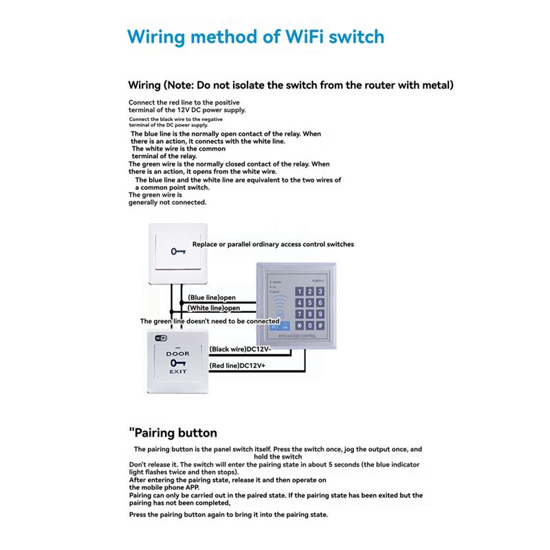 B27B Wifi ドア開閉用ワイヤレスリリースプッシュスイ - Exit Button Push To Release のレビューと価格