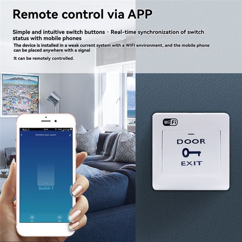B27B Wifi ドア開閉用ワイヤレスリリースプッシュスイ - Exit Button Push To Release のレビューと価格