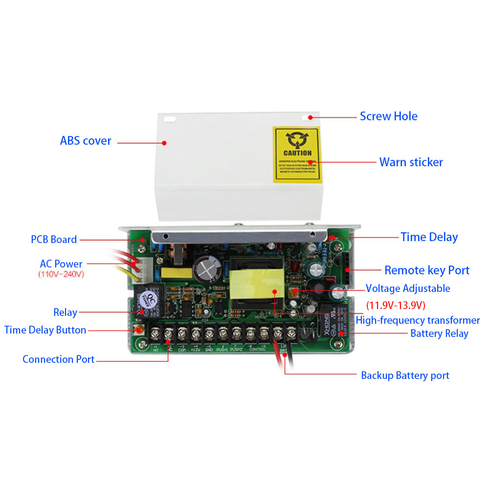 DC 12V ドアアクセス制御システムスイッチ電源 5A A - Access Control Power Supply 12V 5A のレビューと価格