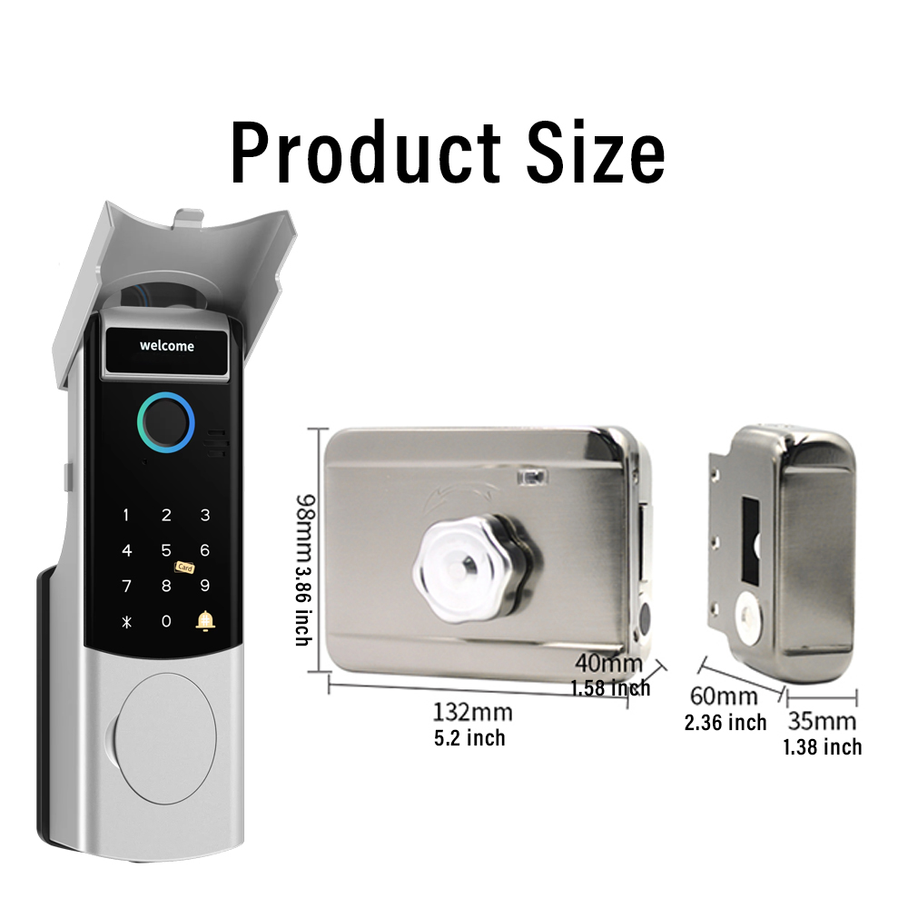 スマートWiFiドアロック 防水Tuya顔認証 指紋 RFI - Door Access Control Keypad Rfid のレビューと価格