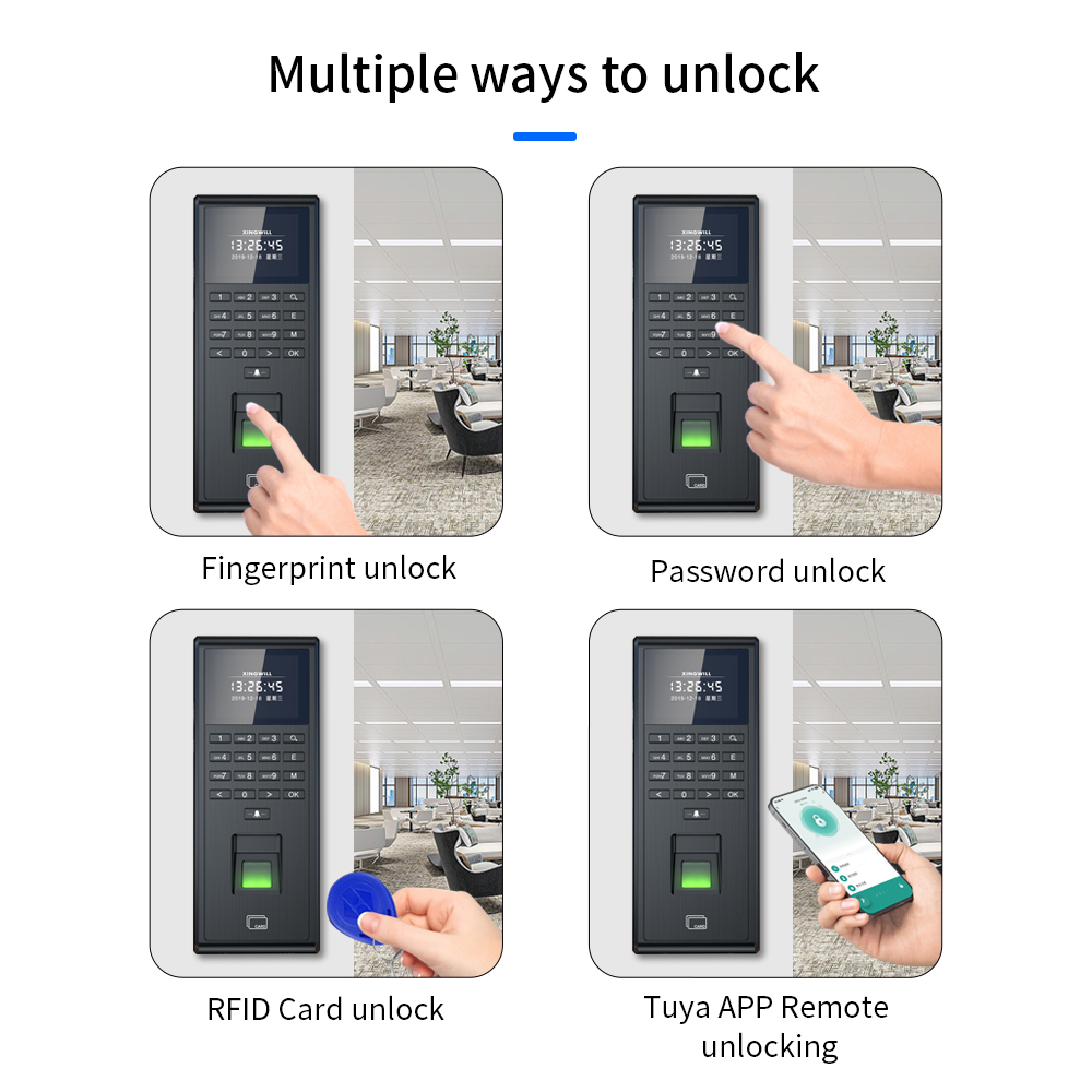 Tuya-インテリジェント生体認証指紋認証システム,時間監視 - Fingerprint Access Control Door のレビューと価格