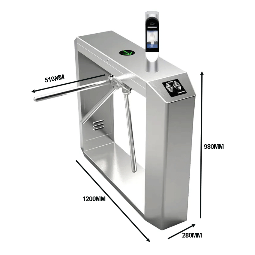 高流量ウエストハイ回転ゲート半自動ジムRFIDスワイプカード - Turnstile Gate Access Control のレビューと価格