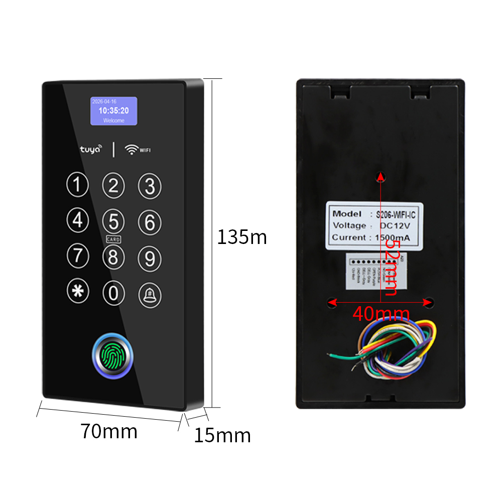 Wifi 指紋アクセス制御キーパッド屋外防水リモートドアオー - Door Access Control Keypad Rfid のレビューと価格