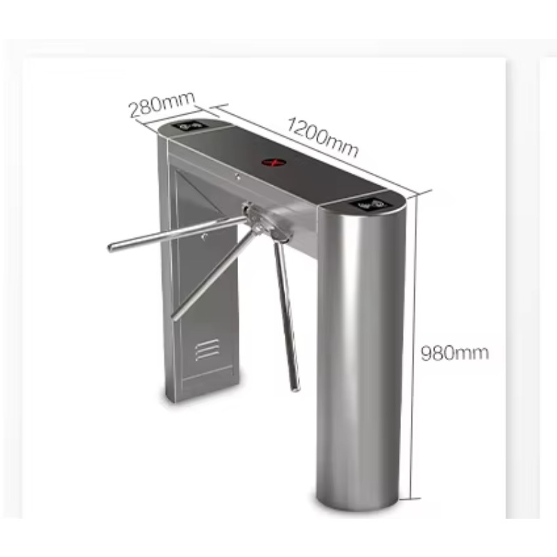 三脚回転式ゲート、ステンレス鋼ガラスフェンス付き、3アームド - Turnstile Gate Access Control のレビューと価格