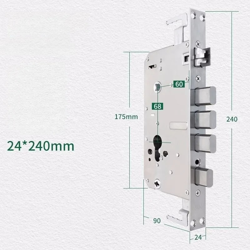 6068 304 ステンレス鋼セキュリティドアロック本体フッ - Fingerprint Access Control Door のレビューと価格