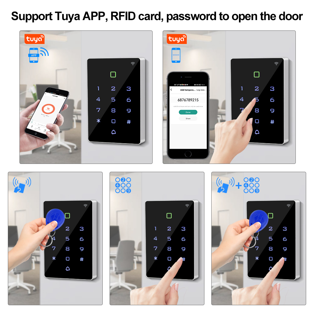 Tuya-アプリケーションとドアアクセス制御システム,防水, - Door Access Control Keypad Rfid のレビューと価格