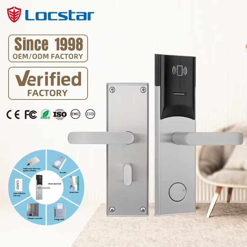 Locstarホテル客室用電子ドアロックシステム。木製ドアに - Hotel Lock Card System のレビューと価格