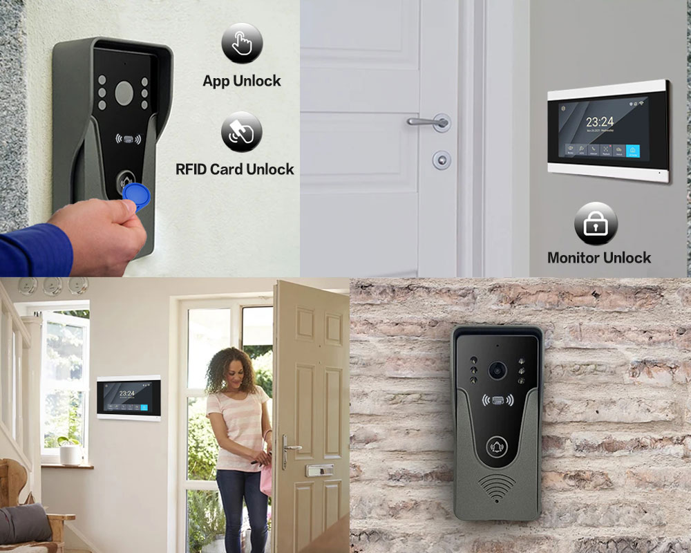 Tuya-アクセス制御システム用インターホンキット,1080 - Access Control System Rfid Kit のレビューと価格