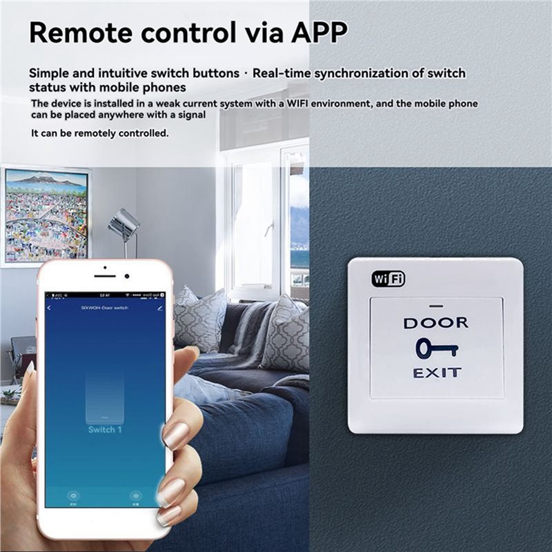 B44C 2X Tuya スマートライフ Wifi ドア出口 - Exit Button Push To Release のレビューと価格