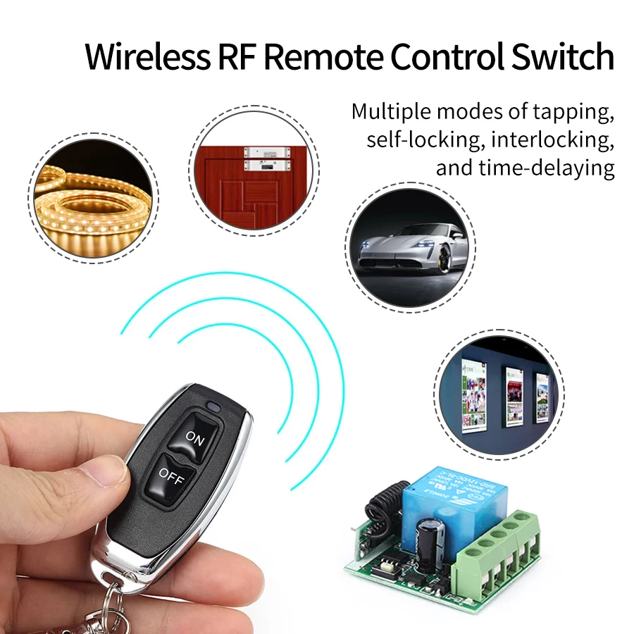 DC12V 1CH 10A リレー受信機送信機ユニバーサルワ - Turnstile Gate Access Control のレビューと価格