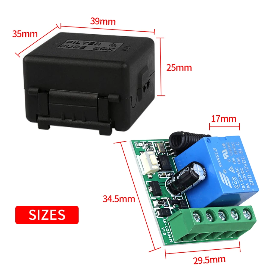 DC12V 1CH 10A リレー受信機送信機ユニバーサルワ - Turnstile Gate Access Control のレビューと価格