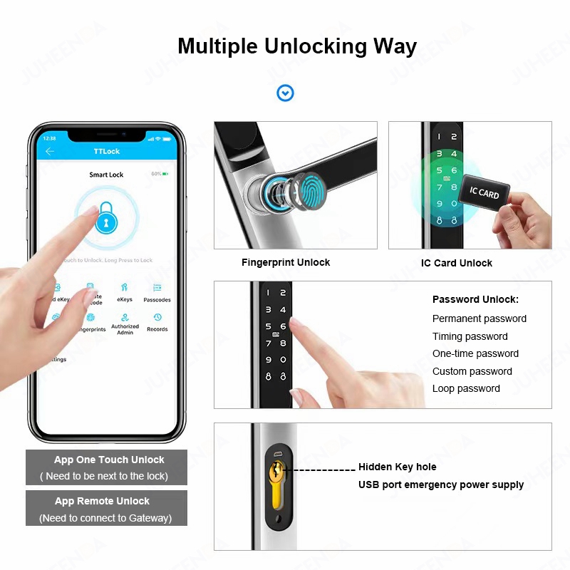 アルミニウム製電子引き戸ロック,防水,指紋,デジタルパスワー - Door Access Control Keypad Rfid のレビューと価格