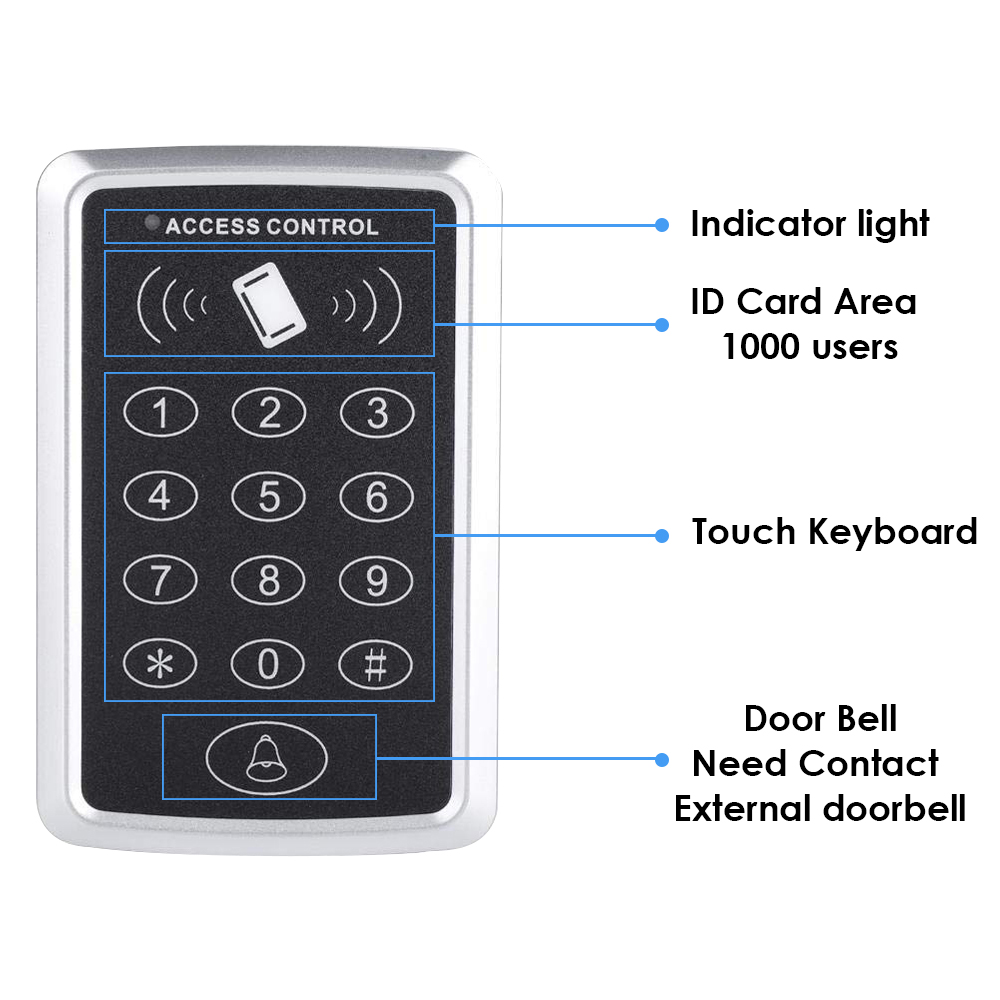 RFID アクセス制御キーパッド 125KHz ドアロックオ - Door Access Control Keypad Rfid のレビューと価格